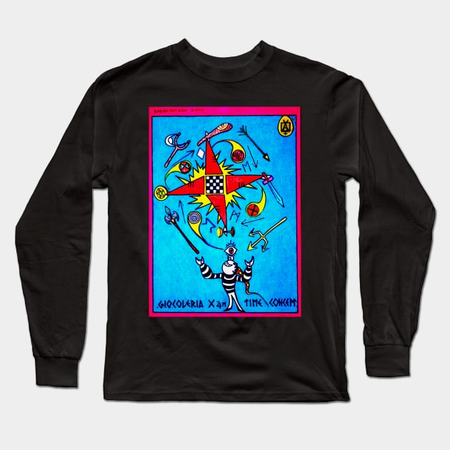 JUGGLING TIME CONCEPT Long Sleeve T-Shirt by spacedivers